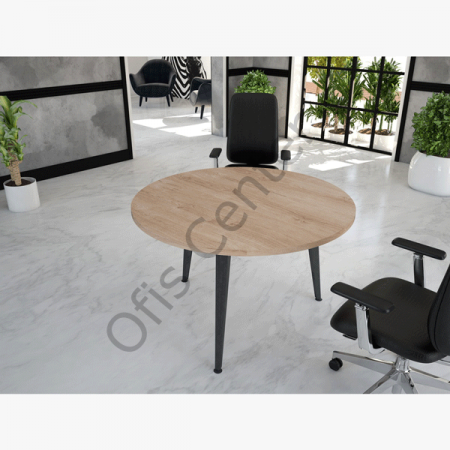 Truva Yuvarlak Toplantı Masası 120 cm Çap vs